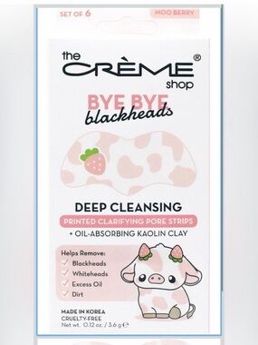 The Creme Shop Bye Bye Blackheads Deep Cleansing Pore Strips 6 Count NIB